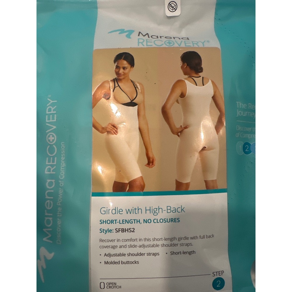 Marena Recovery SFBHS2 High Back Compression Girdle Short Beige 2XS-H - Picture 2 of 4